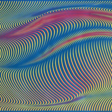 Obra de arte Anémona de Miguel Ángel Lozano Bonora, serie Op Art color en La Mirilla Studio