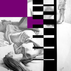 Dibujo collage por Miguel Angel Lozano Bonora