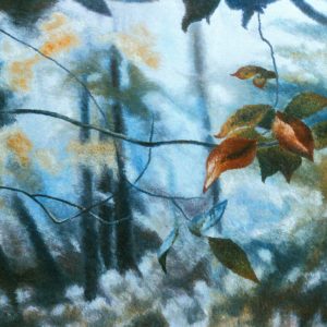 Preludio de sol, óleo sobre madera, pintado por Miguel Ángel Lozano Bonora en 1997