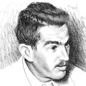 Retrato de mi abuelo paterno dibujado a lápiz por Miguel Angel Lozano Bonora