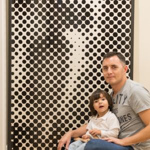 Fusión | Acrílico sobre papel estucado, 150 x 100 cm. Miguel Ángel Lozano Bonora.