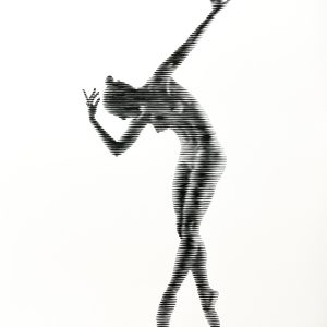 Bailarina IV | Acrílico sobre papel acuarela Arches, 76 x 56 cm. Miguel Ángel Lozano Bonora.
