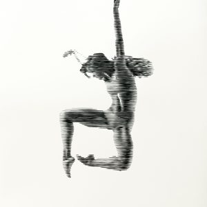 Bailarina VI | Acrílico sobre papel acuarela Arches, 76 x 56 cm. Miguel Ángel Lozano Bonora.