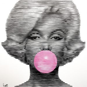 Bubble gum 01 | Acrílico sobre papel acuarela Arches, 40 x 30 cm. Miguel Ángel Lozano Bonora.