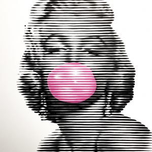 Bubble gum 04 | Acrílico sobre papel acuarela Arches, 40 x  30 cm. Miguel Ángel Lozano Bonora.
