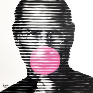 Bubble gum 07 | Acrílico sobre papel acuarela Arches, 40 x 30 cm. Miguel Ángel Lozano Bonora.