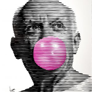 Bubble gum 10 | Acrílico sobre papel acuarela Arches, 40 x 30 cm. Miguel Ángel Lozano Bonora.