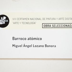 Barroco atómico | Acrílico sobre papel estucado, 100 x 70 cm. Miguel Ángel Lozano Bonora.