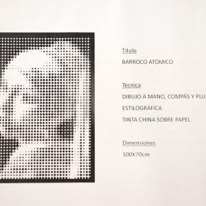 Barroco atómico | Acrílico sobre papel estucado, 100 x 70 cm. Miguel Ángel Lozano Bonora.