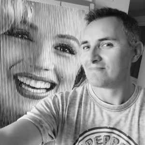 Marilyn smile | Acrílico sobre papel acuarela Arches, 100 x 70 cm. Miguel Ángel Lozano Bonora.