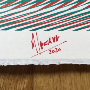 Diapasón II | Acrílico sobre papel acuarela Arches, 76 x 56 cm. Miguel Ángel Lozano Bonora.