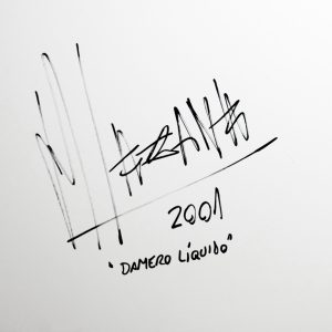 Damero líquido | Acrílico sobre papel estucado, 110 x 74 cm. Miguel Ángel Lozano Bonora.
