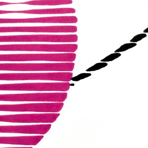 Bubble gum 03 | Acrílico sobre papel acuarela Arches, 40 x  30 cm. Miguel Ángel Lozano Bonora.