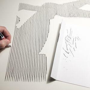 Equilibrio 04 | Acrílico sobre papel acuarela Arches, 76 x 56 cm. Miguel Ángel Lozano Bonora.