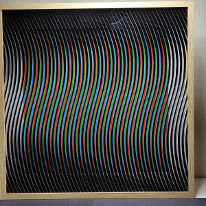 Cascada | Acrílico sobre papel acuarela Arches y sobre lámina de metacrilato, 50 x 50 cm. Miguel Ángel Lozano Bonora.