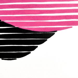 Bubble gum 03 | Acrílico sobre papel acuarela Arches, 40 x  30 cm. Miguel Ángel Lozano Bonora.