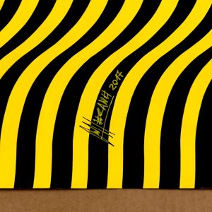 Yellow frequency | Acrílico sobre papel acuarela Arches, 150 x 100 cm. Miguel Ángel Lozano Bonora.