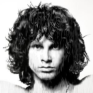 Jim Morrison | Acrílico sobre papel acuarela Arches, 100 x 70 cm. Miguel Ángel Lozano Bonora.