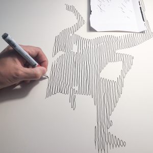 Danza | Acrílico sobre papel acuarela Arches, 76 x 56 cm. Miguel Ángel Lozano Bonora.