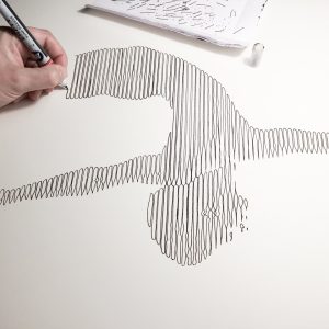 Ingravidez 08 | Acrílico sobre papel acuarela Arches, 76 x 56 cm. Miguel Ángel Lozano Bonora.