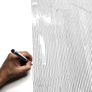 Gustavo Cerati | Acrílico sobre papel acuarela Arches, 76 x 56 cm. Miguel Ángel Lozano Bonora.