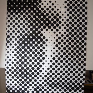 Fusión | Acrílico sobre papel estucado, 150 x 100 cm. Miguel Ángel Lozano Bonora.
