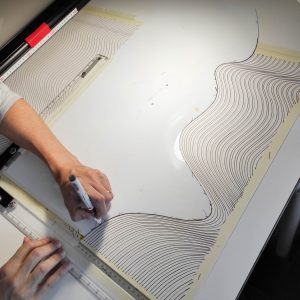 Distorsión | Acrílico sobre papel acuarela Arches, 76 x 56 cm. Miguel Ángel Lozano Bonora.