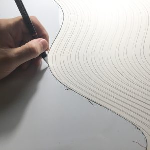 Diapasón | Acrílico sobre papel acuarela Arches, 46 x 60 cm. Miguel Ángel Lozano Bonora.