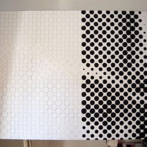 Fusión | Acrílico sobre papel estucado, 150 x 100 cm. Miguel Ángel Lozano Bonora.