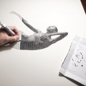 Bailarina VI | Acrílico sobre papel acuarela Arches, 76 x 56 cm. Miguel Ángel Lozano Bonora.