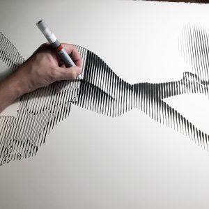 Bailarina VIII | Acrílico sobre papel acuarela Arches, 76 x 56 cm. Miguel Ángel Lozano Bonora.