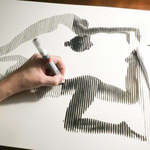 Danza 04 | Acrílico sobre papel acuarela Arches, 76 x 56 cm. Miguel Ángel Lozano Bonora.