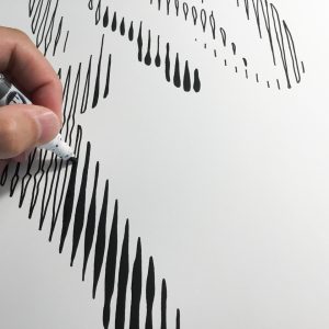 Simetría Nº02 | Acrílico sobre papel acuarela Arches, 76 x 56 cm. Miguel Ángel Lozano Bonora.