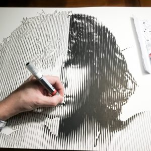 Jim Morrison | Acrílico sobre papel acuarela Arches, 100 x 70 cm. Miguel Ángel Lozano Bonora.