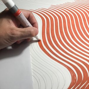 Diapasón | Acrílico sobre papel acuarela Arches, 46 x 60 cm. Miguel Ángel Lozano Bonora.