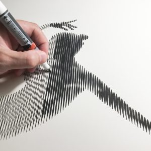 Bailarina IV | Acrílico sobre papel acuarela Arches, 76 x 56 cm. Miguel Ángel Lozano Bonora.