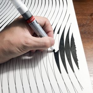 Sonar | Acrílico sobre papel acuarela Arches, 61 x 46 cm. Miguel Ángel Lozano Bonora.