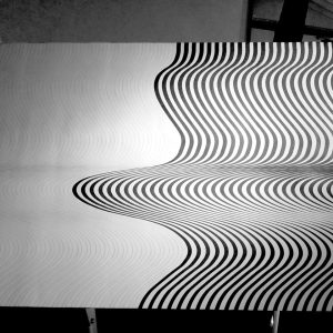 Yellow frequency | Acrílico sobre papel acuarela Arches, 150 x 100 cm. Miguel Ángel Lozano Bonora.