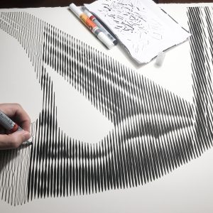 Tensión | Acrílico sobre papel acuarela Arches, 76 x 56 cm. Miguel Ángel Lozano Bonora.