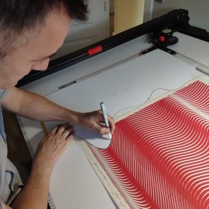 Diapasón II | Acrílico sobre papel acuarela Arches, 76 x 56 cm. Miguel Ángel Lozano Bonora.