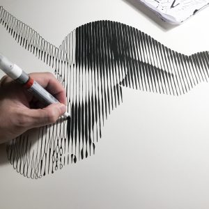 Bailarina VIII | Acrílico sobre papel acuarela Arches, 76 x 56 cm. Miguel Ángel Lozano Bonora.