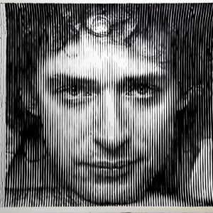 Gustavo Cerati | Acrílico sobre papel acuarela Arches, 76 x 56 cm. Miguel Ángel Lozano Bonora.