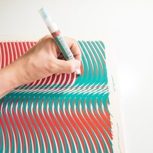 Diapasón II | Acrílico sobre papel acuarela Arches, 76 x 56 cm. Miguel Ángel Lozano Bonora.