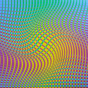 Torsión cromática | Acrílico sobre papel acuarela Arches, 98 x 68 cm. Miguel Ángel Lozano Bonora.